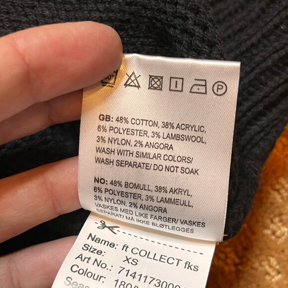 VTG FlatTop Y2K 80s Rhinestone Sweater XS Sixteen Candles 90s Black Angora Blend - Picture 8 of 9